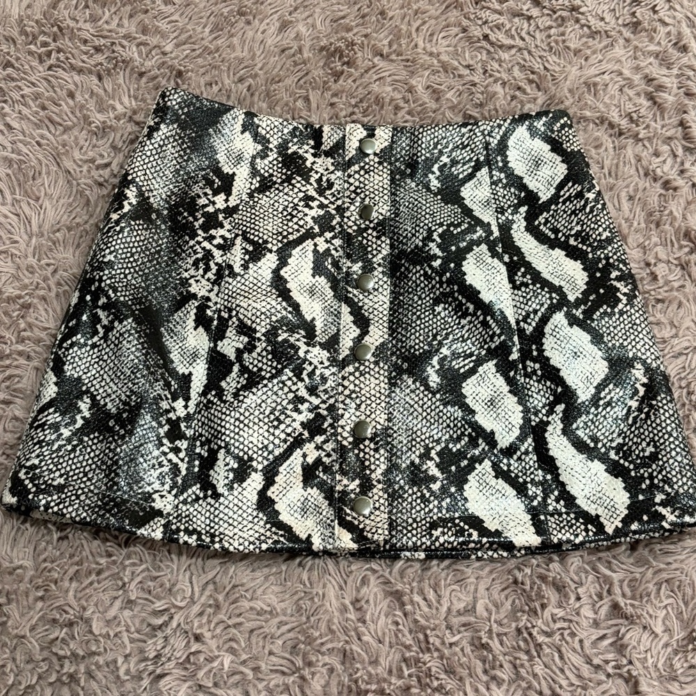Urban Outfitters Women Faux Snake Print Mini Skirt